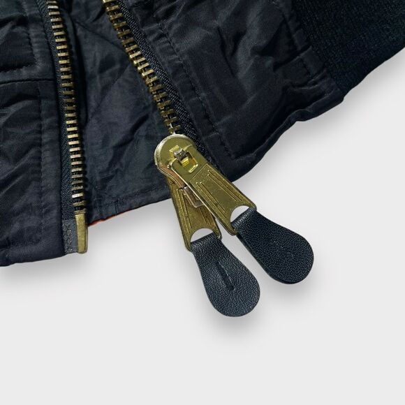 Vtg 90s BL adidas Reversible Logo Bomber Flight Jacket, Alpha MA-1 Heavyweight L - Picture 7 of 14